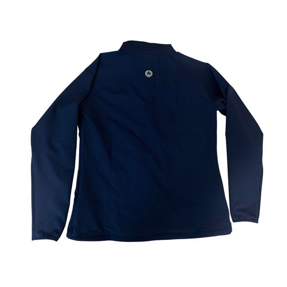 Marmot Tempo Jacket Mens L Navy M3 Full Zip Softshell Outdoor Water Resistant - Picture 6 of 9